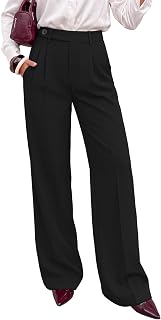 KIRUNDO Wide Leg Pants For Women 2026 High Waisted Side Button Trousers