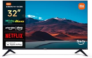 Xiaomi TV F 32, 32 inch (81 cm), HD, Smart TV, Fire TV, Triple Tuner DVB-C/S/S2/T/T2, Dolby Audio, DTS Virtual:X, DTS-HD, Alexa Voice Control, Compatible with Apple AirPlay