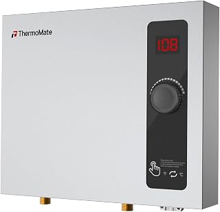 ThermoMate Tankless Water Heater Electric, 14kW at 240 Volt, ETL Certified | 2.66 GPM at 35°F Rise, On Demand Instant Hot Water Heater for Shower, 1-2 Fixtures, Self-Modulating Save Energy, ET140