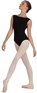 Capezio Boat Neck Camisole Dance Leotard, ENB Collection, Classic, Stretchy, Close-Fitting, Sleeveless, Black Ballet Leotards for Women, Jazz, Contemporary, Tap, Dancing, CC220