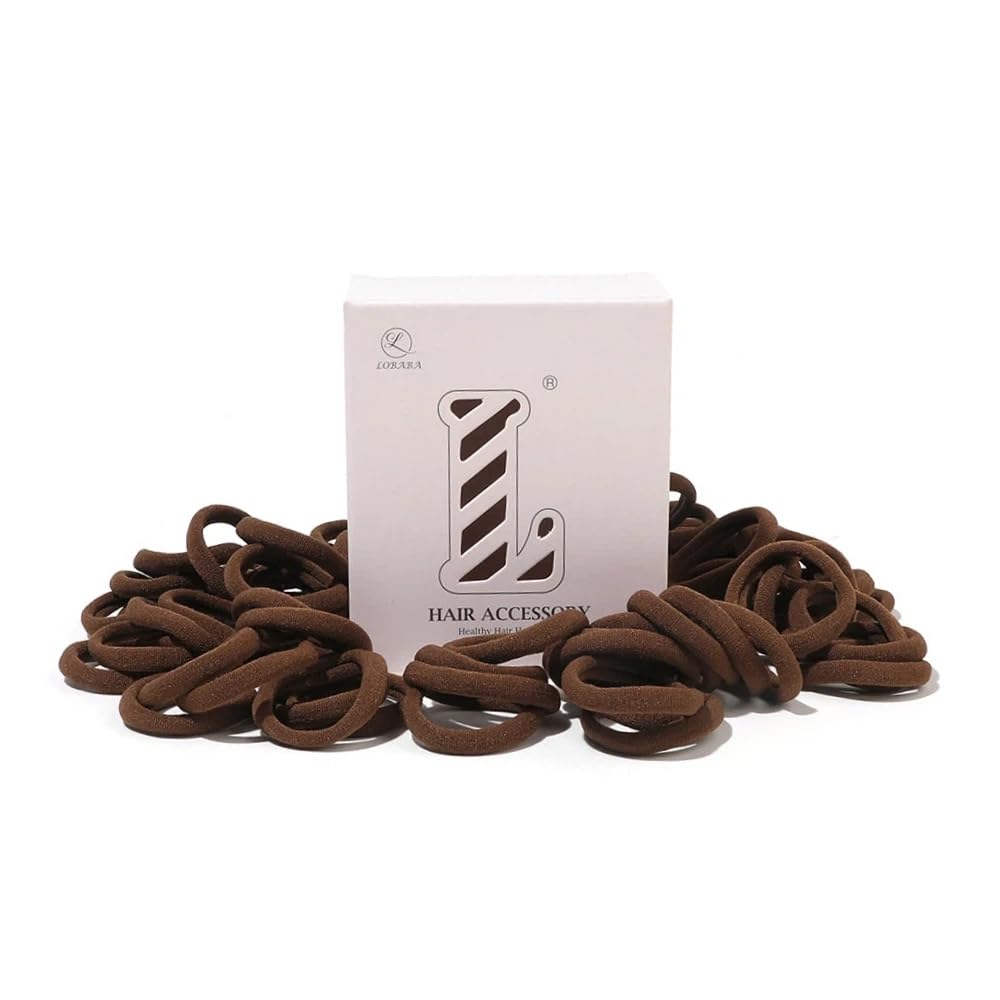100 elastici per capelli da donna, elastici senza cuciture in gomma per