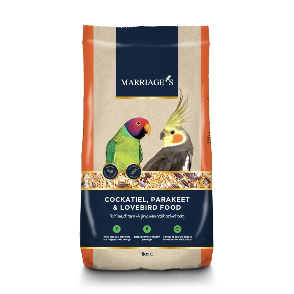 Marriages - Lovebird Food, Cockatiel Seed Mix, Parakeet Bird Seed with Oats, Nyj