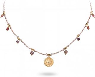 Montana West Wrangler - Collar de cadena occidental para mujer de 14 quilates con colgante retro