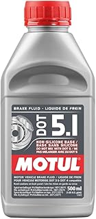 Motul DOT 5.1 Synthetic Brake Fluid – High Performance Non-Silicone Fluid for ABS, ESP &amp; Hydraulic Brake Systems with High Boiling Point Protection – 500mL