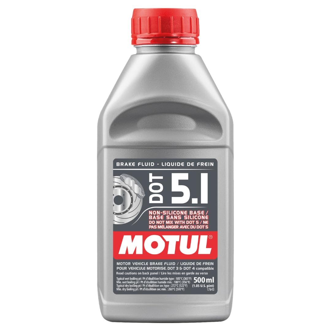 Motul DOT 5.1 Non-Silicone Brake Fluid, 500 mL | Compatible with ABS, ESP and hy