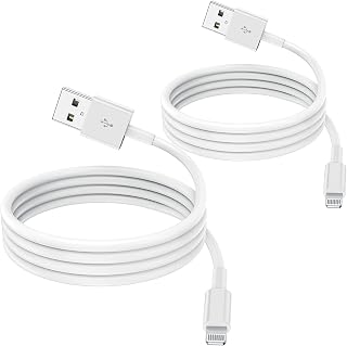 2 Pack Apple MFi Certified iPhone Charger Cable 2m, Apple Lightning to USB Cable Cord 2 metres Fast Charging A pple Phone Long Cable for iPhone13/12/12 mini/ 11/11Pro/Max/X/XS/XR/XS Max/8/7/6/iPad