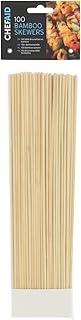 Chef Aid Bamboo Skewers, Extra Long Food Safe Perfect for BBQ's, Roasting, Kebabs, Grilling and Fondues, Pack of 100 Each Measuring 30.5cm / 12 inches