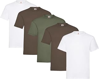 Fruit of the Loom Heavy Cotton Tee Shirts (Pack of 5) Men's