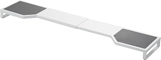 Yamazaki Industries Telescopic Kitchen Rack, Stove Back, Extendable Stove Back Rack, White, Size (W x D x H): 25.2 - 31.5 x 6.3 x 2.0 inches (64 - 80 x 16 x 5 cm), Plate 3916