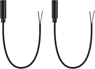 Fancasee 2-Pack 3.5mm 1/8" Female Jack to Speaker Wire Bare Wire Pigtail TS Mono 3.5mm Plug Connector Adapter Repair Audio Cable for Speaker, Trigger Cable