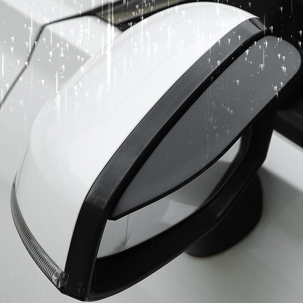 Pincuttee 2PC Side Mirror Visor Rain Guards,Car Rear View Mirror Rain Cover,Sili