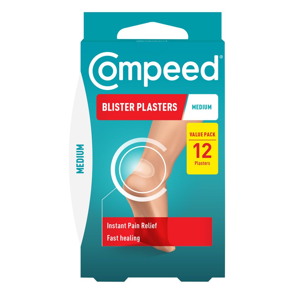 Compeed Medium Blister Plasters, Hydrocolloid, Pack of 12 | For everyday blister