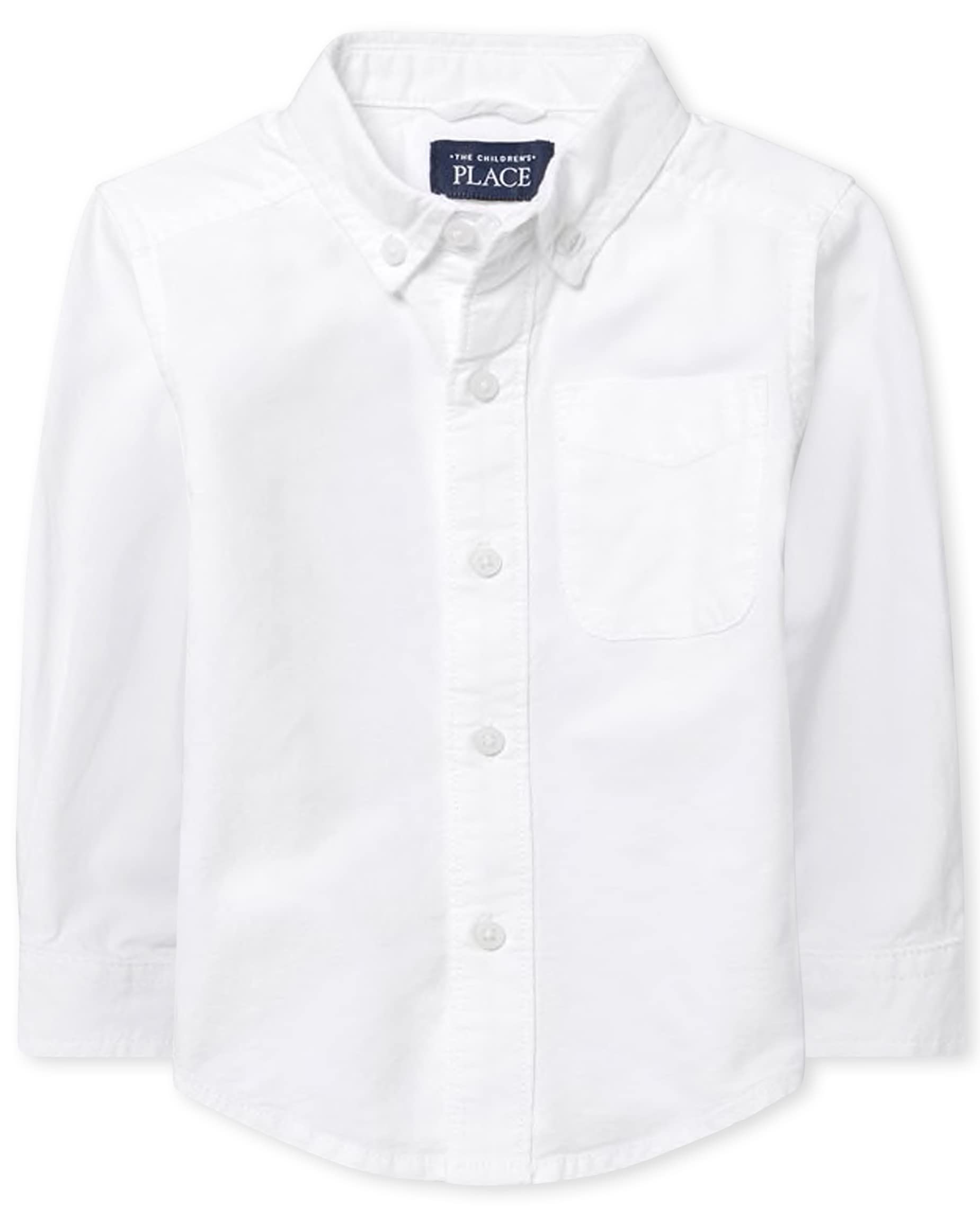 The Children's Place Baby Boys' Long Sleeve Oxford Button Down Shirt