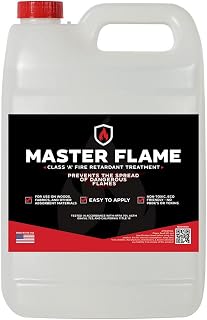 Master FX Master Flame Class A Fire Retardant for Wood & Fabric, 1 Gallon | Meets NFPA 701 & ASTM E84 - Easy to apply, non-toxic, water-based Class A Fire Retardant Spray dries clear - Made in USA