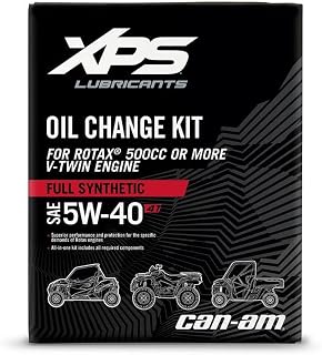Can-am BRP XPS 4T 5W-40 Full Synthetic Oil Change Kit For Rotax 500 Cc Or More V-Twin Engine, 9779488