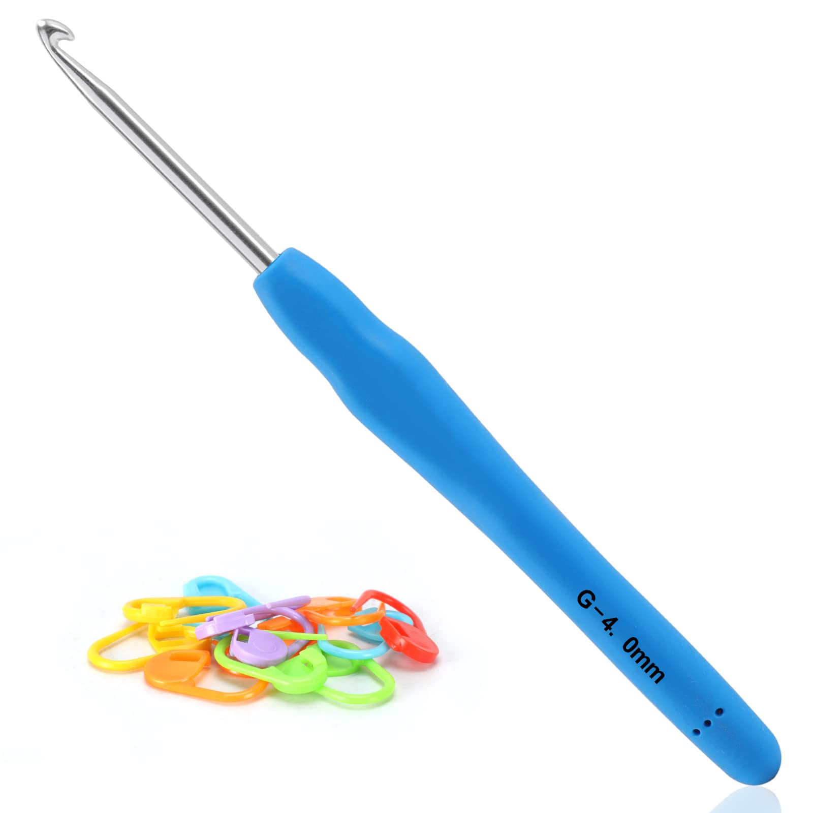 Vodiye 4.0 mm Ergonomic Crochet Hook for Comfortable Crocheting | Crochet Hooks 