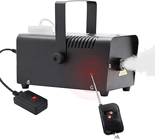 ATDAWN Halloween Fog Machine, Professional Wireless Remote Control Portable Smoke Machine for Holidays Parties Weddings - Quick Generation of Huge Fog 1500 CFM, with Fuse Protection - Metal Black