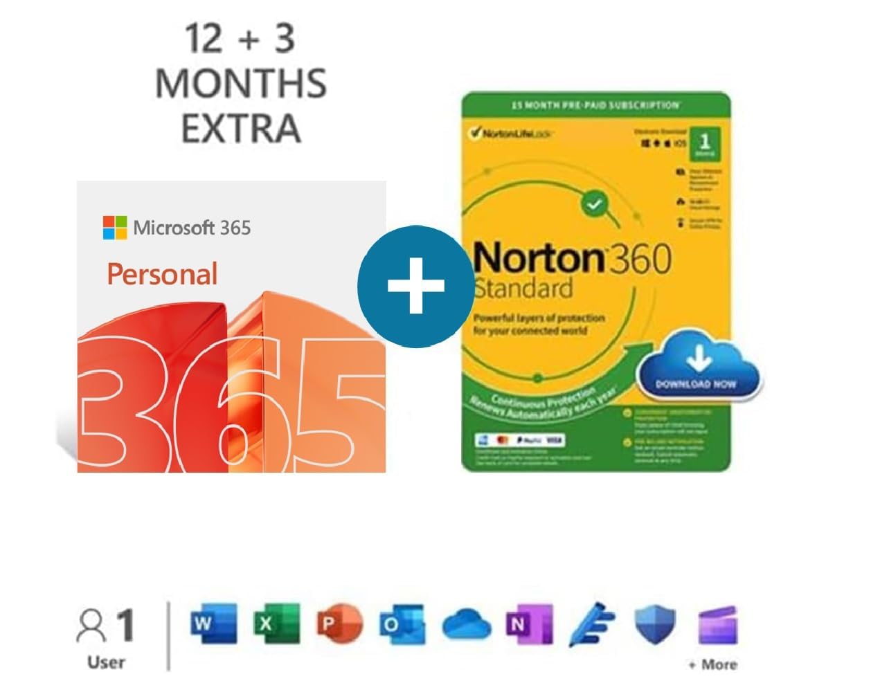 Microsoft 365 Personal | 15 month subscription | 1 person | Word, Excel, PowerPo