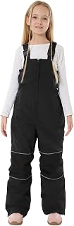 GSOU SNOW Kids Snow Pants Girls Boys Snow Bibs Reflective Overall 3-16Years