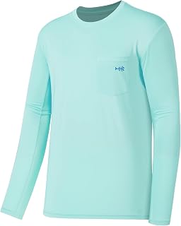Bassdash Men’s UPF 50+ Performance Long Sleeve T-Shirt UV Sun Protection Fishing Hiking Sports Shirts