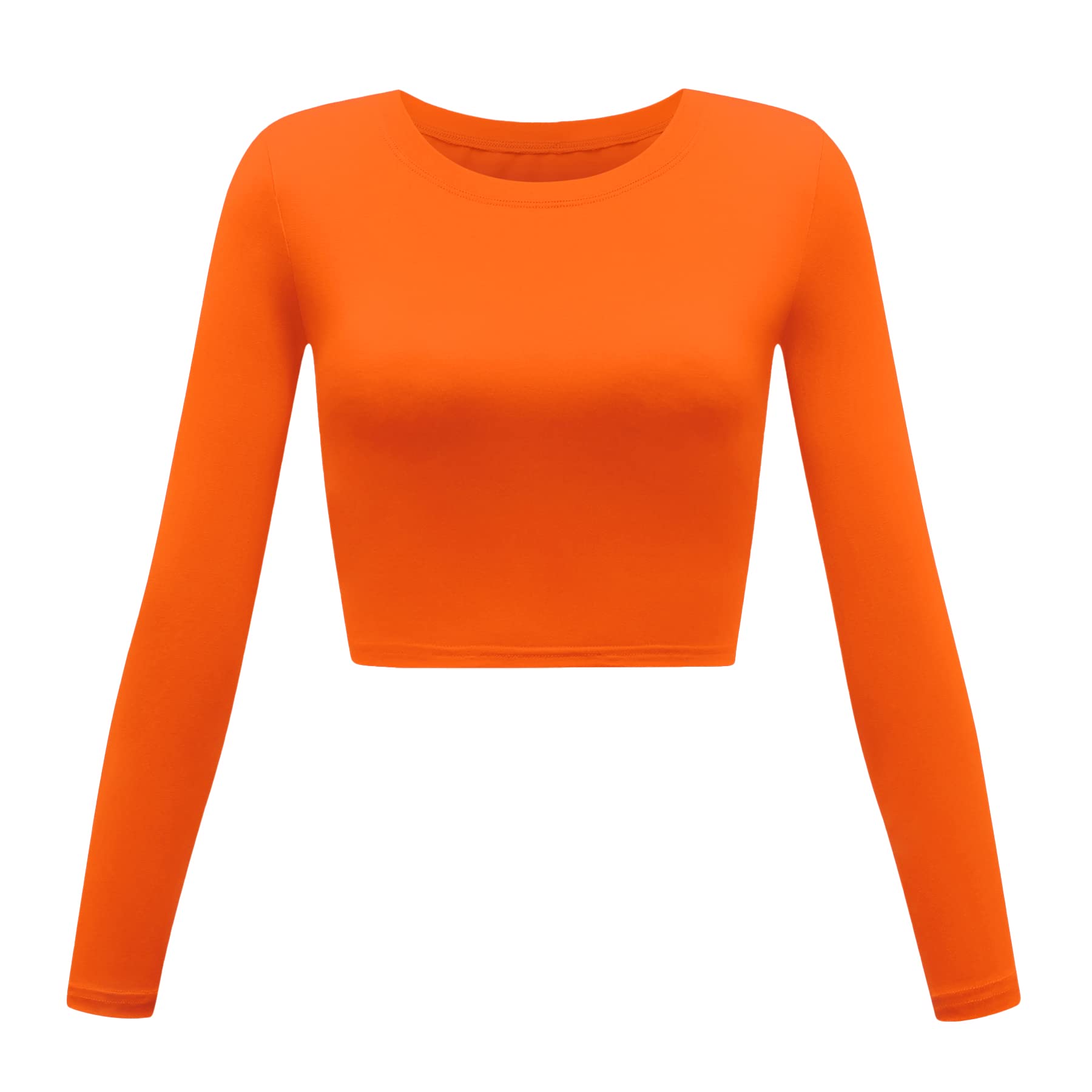 Womens Long Sleeve Crop Tops Basic Teen Girl Clothes Casual Cute Yoga Shirts Lay