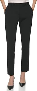 DKNY Mujer Elástico Crepe Cintura Fija Pantalones Clásicos