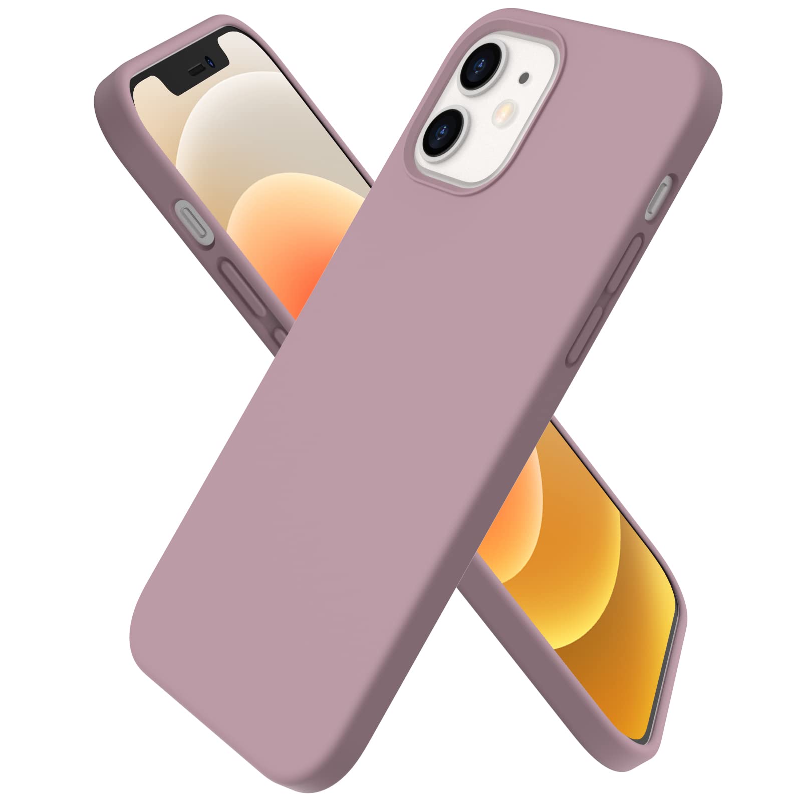 ORNARTO Funda para iPhone 12/iPhone 12 Pro Silicona Antigolpes,Lila Púrpura