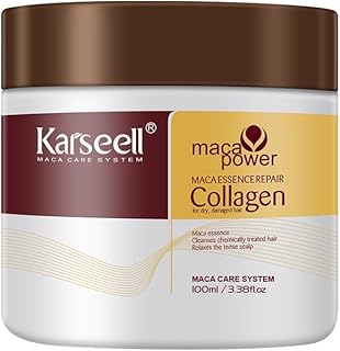 Karseell Collagen Hair Treatment for Dry Damaged Hair, 3.38floz | Deep Repair Conditioning Argan Oil Collagen Hair Mask Essence All Hair Types