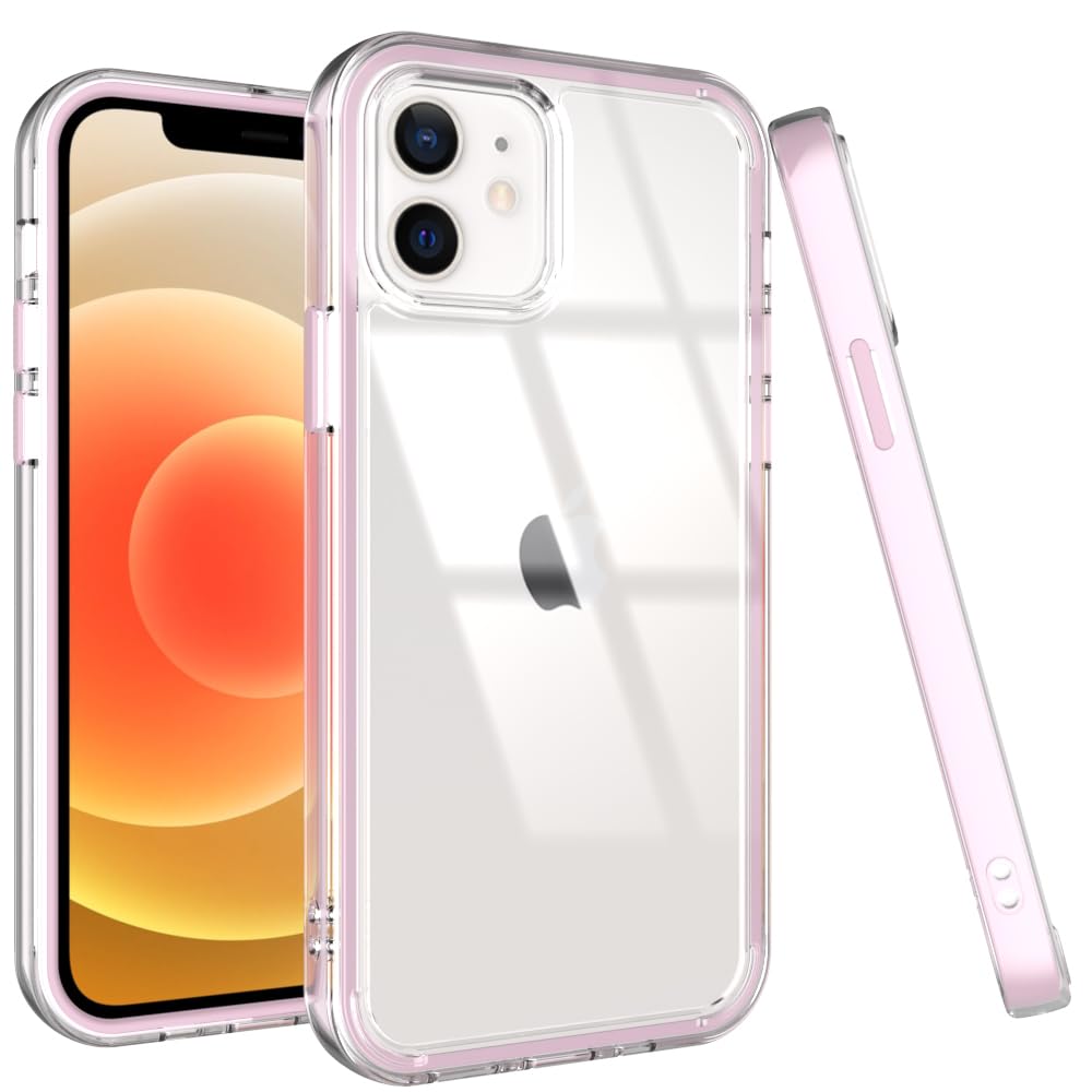 Puxicu Acrylic 2 in 1 for iPhone 12 Case，Anti-Yellowing, Military-Grade Protecti