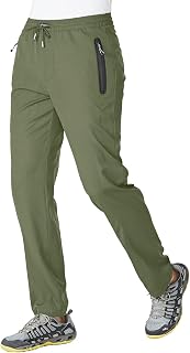 JHMORP Men's Lightweight Athletic Workout Pants Stretch Quick Dry Hiking Track Casual Pants Sweatpants Zipper Pockets