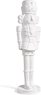 Step2 Nutcracker Prince Paintable Holiday Statue, 6-Foot Tall, White | Life-Size Statue, Ready to Paint/DIY, Indoor or Outdoor Holiday Decor, Durable Resin Construction, Easy 3-Piece Assembly