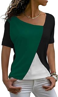 Women's Summer Casual Short Sleeve Tunic Tops