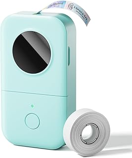 Phomemo D30 Label Maker Machine with Tape, Bluetooth Mini Label Printer | Inkless Thermal Printing, Rechargeable Portable Labeler, Massive Templates Fonts, Waterproof Labels for Home, School, Office