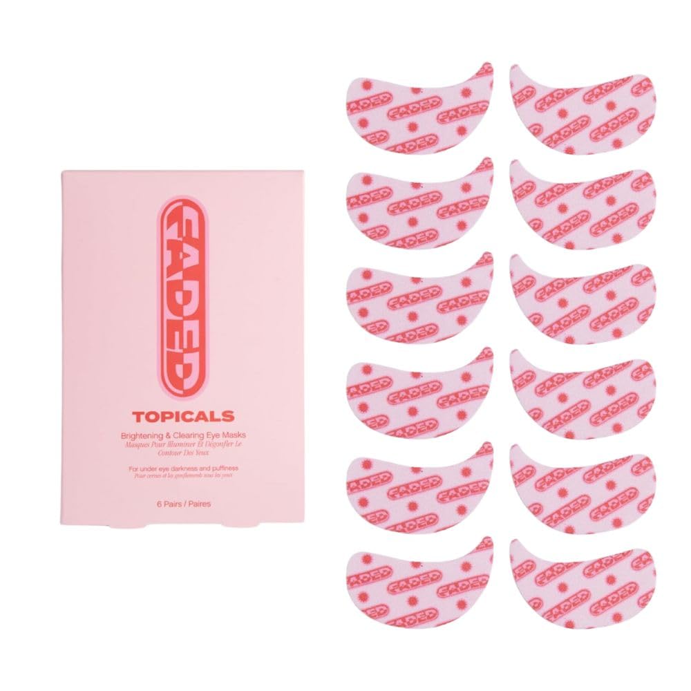 Topicals, Faded Brightening Under Eye Masks, Depuffs &amp; Brightens, Set of 6 |