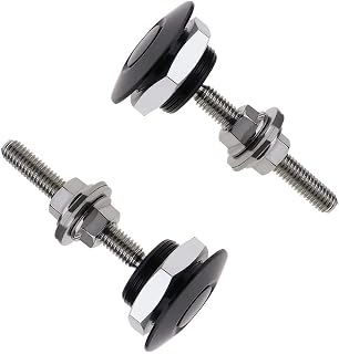 Quick Release Latch Lock Clip Hood Pins Push Button Kit 1.25in/32mm Dia. | Universal Aluminum Alloy for Auto Car Bonnet Bumper License Plate or Various DIY (2Pack Black S)