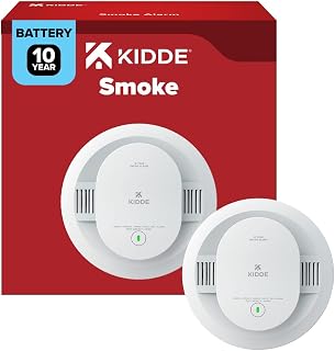 Kidde Smoke Detector, 10-Year Battery Powered, LED Status Lights, 85 dB Alarm, 20SD10, 1 Pack