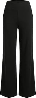 Women's Palazzo Pants Casual Flowy Mid Waist Palazzo Pants with Pockets Comfortable Yoga Pants