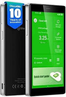 GlocalMe G4 Pro 4G Mobile Hotspot, 5 inch Touchscreen, International Travel | Portable WiFi Hotspot for Travel in 200+ Countries, No SIM Card Needed, 10 Connected Devices, Global 390+ Carriers Access