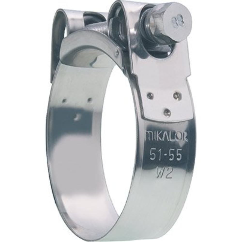 MIKALOR W2 Stainless Steel Hose Clamps/Supra/Exhaust/T Bolt/Marine Clip (1, 47-5