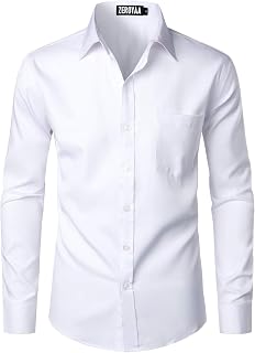 ZEROYAA Men's Modern/Fitted Button Down Shirt (Pack of 1)
