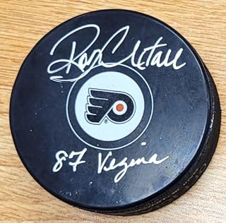 Autographed Ron Hextall "87 Vezina" Philadelphia Flyers Hockey Puck