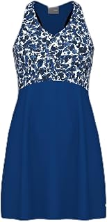 HEAD Spirit Women's Tennis Dress Dress, Pastel Green/Print, S Women's (Pack of 1)