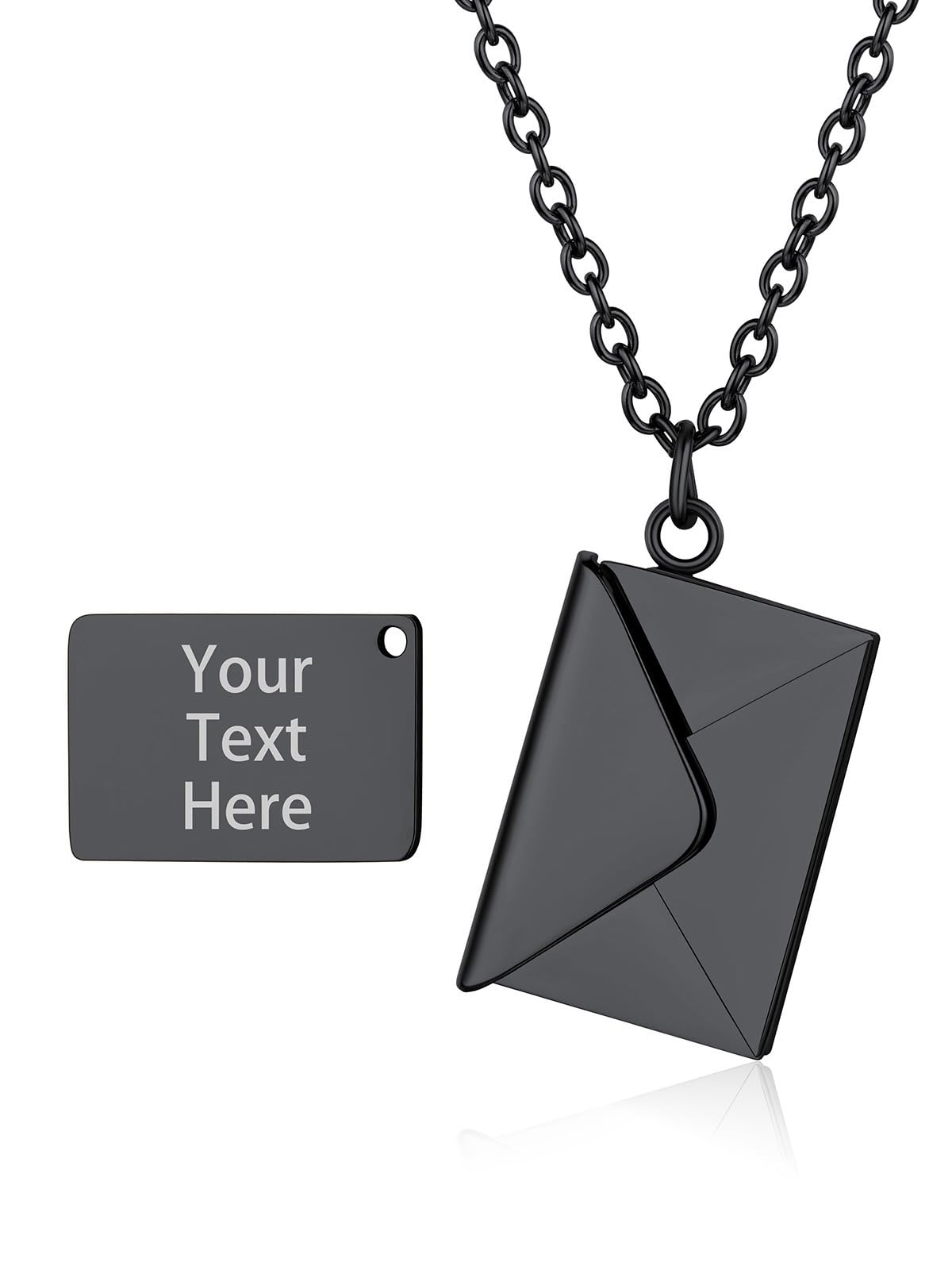 Custom4U Personalisierte Foto Medaillon zum Öffnen mit Bild Edelstahl Umschlag H
