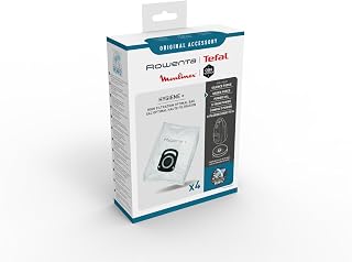 Rowenta ZR200520 Hygiene + Optimal High Filtration Bag - Box of 4 Units | High Filtration Vacuum Cleaner Bags for Silence Force Compact Power Power XXL and X-Trem Power Automatic Closing
