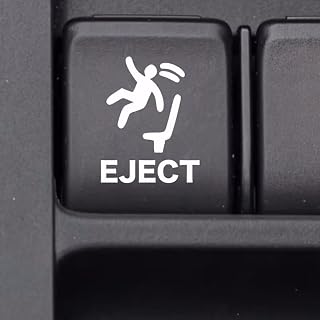 2pcs/Set Eject Button Stickers for Empty Car Buttons, Humorous Car Accessories for Men, Video Game Decals for Vehicles, White