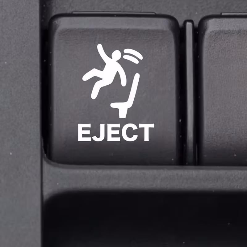 2pcs/Set Eject Button Stickers for Empty Car Buttons, Humorous Car Accessories f