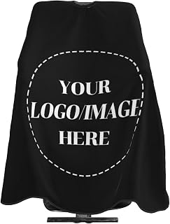 39x47in Custom Barber Cape with Logo, Personalized Hair Stylist Capes, Customized Barbering Capes for Salon Home