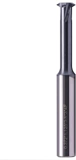 1/2" 12-32 TPI Single Pitch Solid Carbide Thread Mill - AlCrN Coated | 4 Flute Thread End Mill, .372" Cutting Diameter, 3/8" Shank Diameter, Necked to Thread 1.125 Deep, 3" Overall Length