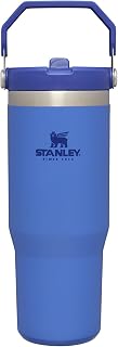 Stanley IceFlow Flip Straw Tumbler with Handle 30 oz | Twist On Lid and Flip Up Straw | Leak Resistant Water Bottle | Insulated Stainless Steel |BPA-Free | Iris