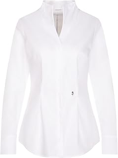 Seidensticker Women's Goblet Collar Blouse Long Sleeve Slim Fit Plain Non-iron Blouse